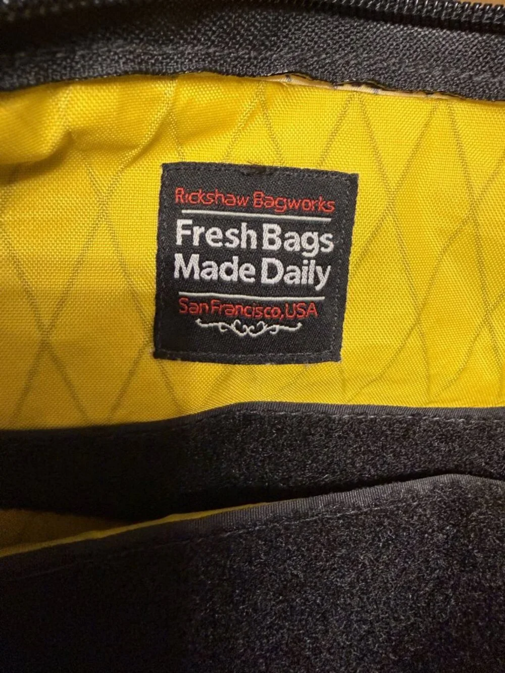 Rickshaw Bagworks Herringbone Zip Top Backpack Grey Made in USA